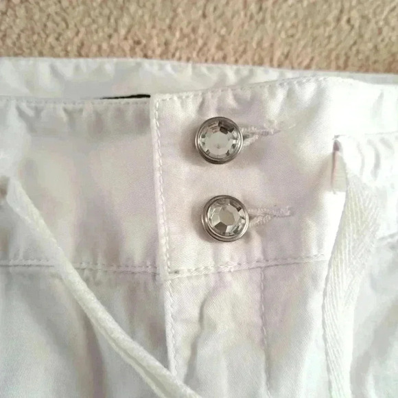 INC International Concepts White Size 10 Cargo Pants  Embroidered Adjustable - Picture 3 of 13
